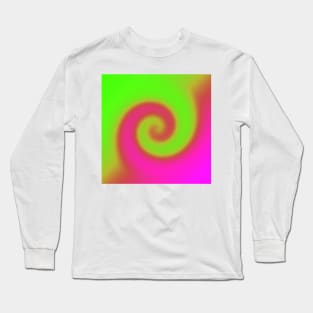 Swirl Green Pink Long Sleeve T-Shirt